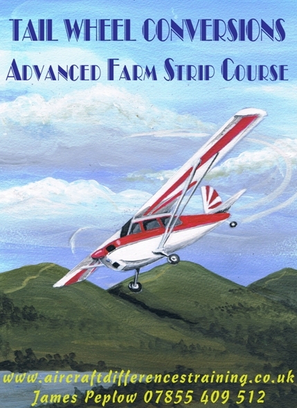 Nostalgic poster style Citabria tail wheel course